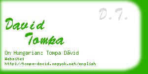 david tompa business card
